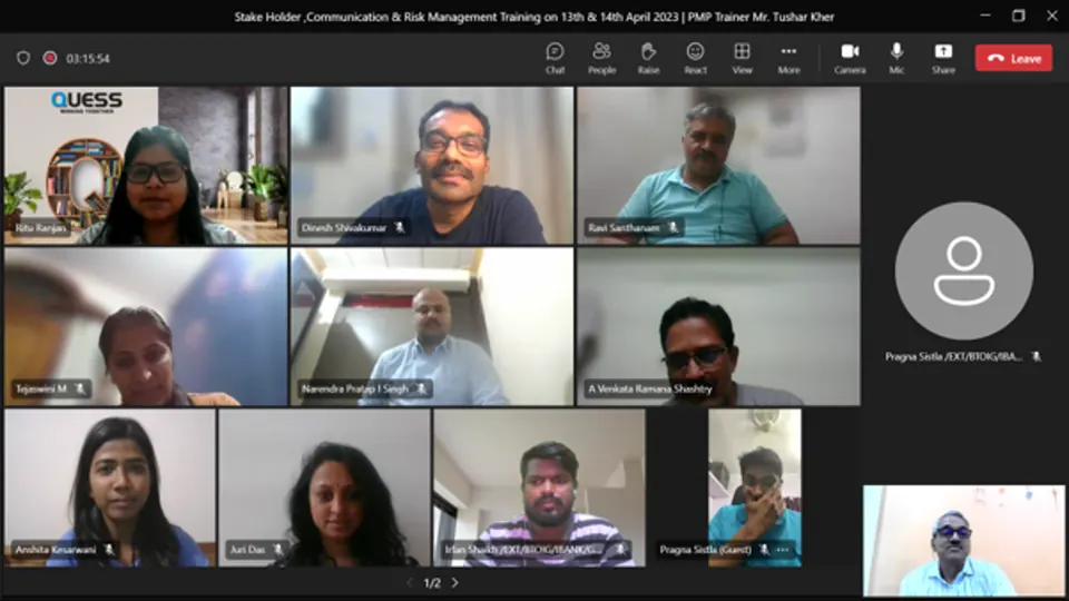 Tushar Kher conducting corporate PMP and Generative AI workshop